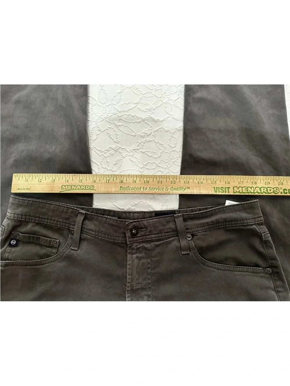 Adriano Goldschmied Men’s 36x34 (Inseam Is 30) Gray Graduate Tailored Leg Pants